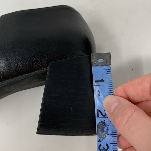 Vintage Westies Leather Y2K square toe block chunky heel booties, size 7.5 - Picture 9 of 10